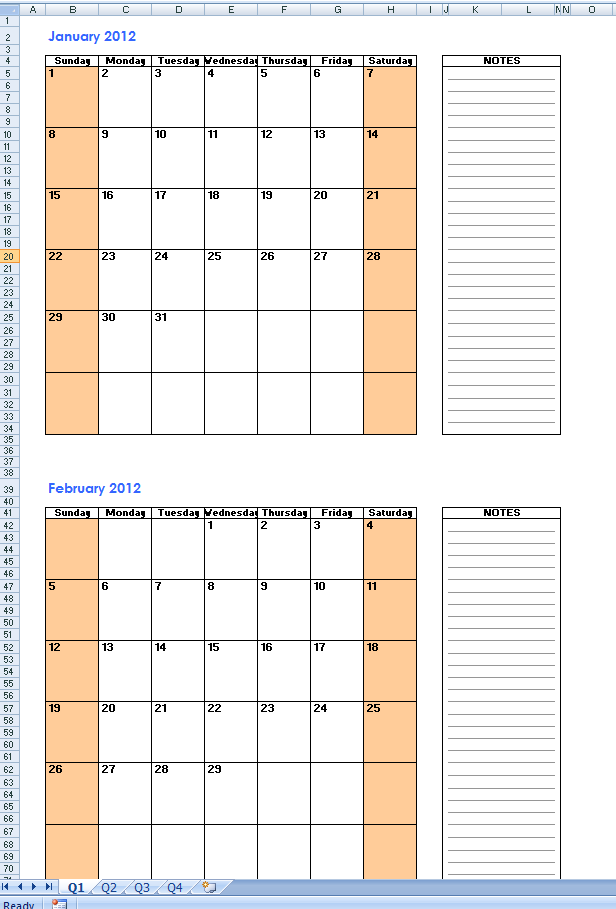 March 2015 Excel Calendar Template with Excel Monthly Calendar | Free 