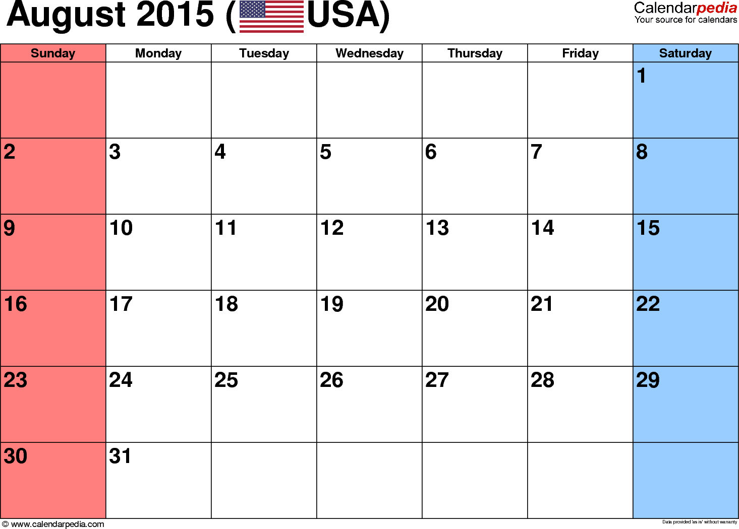 Weekly Schedule Calendar Template