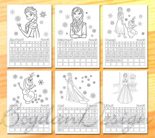 Disney Coloring Pages Printable Calendar
