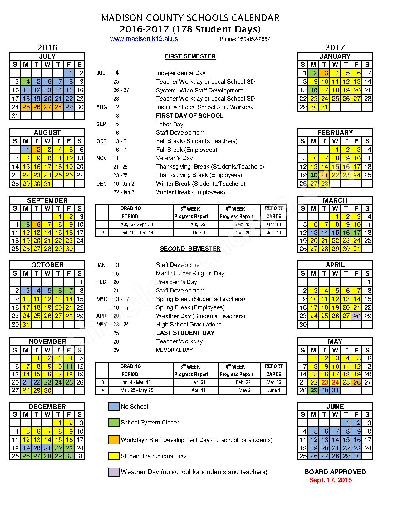Meridianville Middle School Calendars – Hazel Green, AL