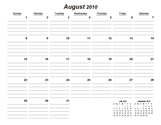 Monthly Calendar Printable Calendar Blank Template