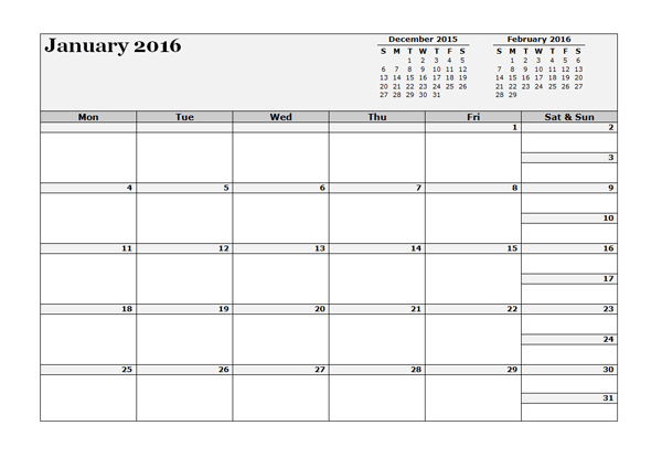 12 month calendar template word