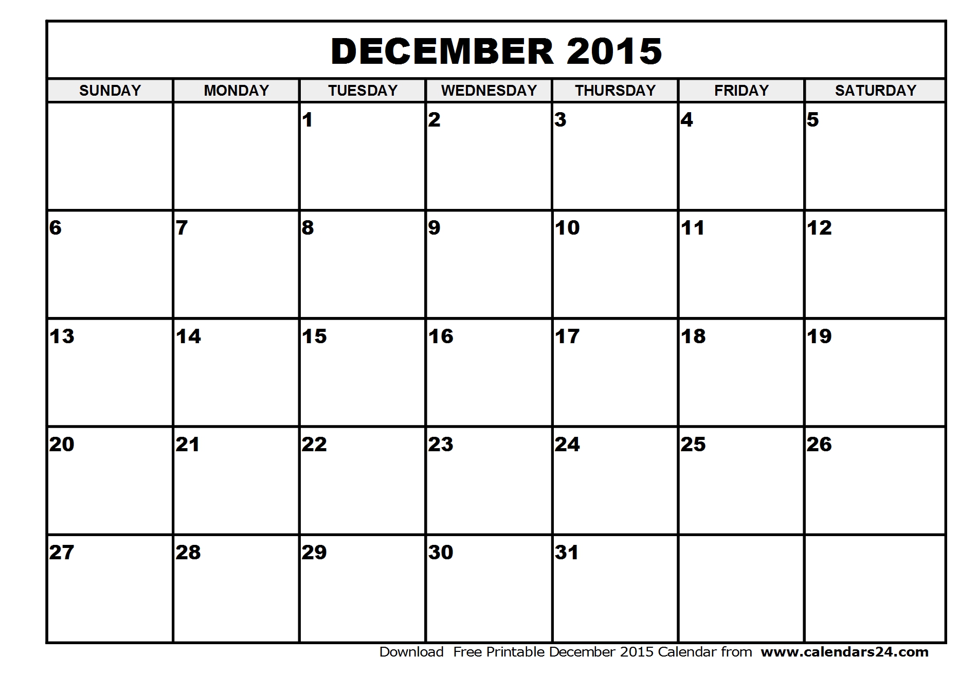 december 2015 downloadable calendar