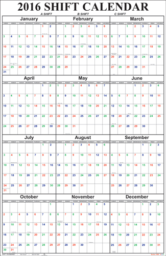 2016 Firefighter Shift Calendar 24 On 48 Off | Calendar ...
