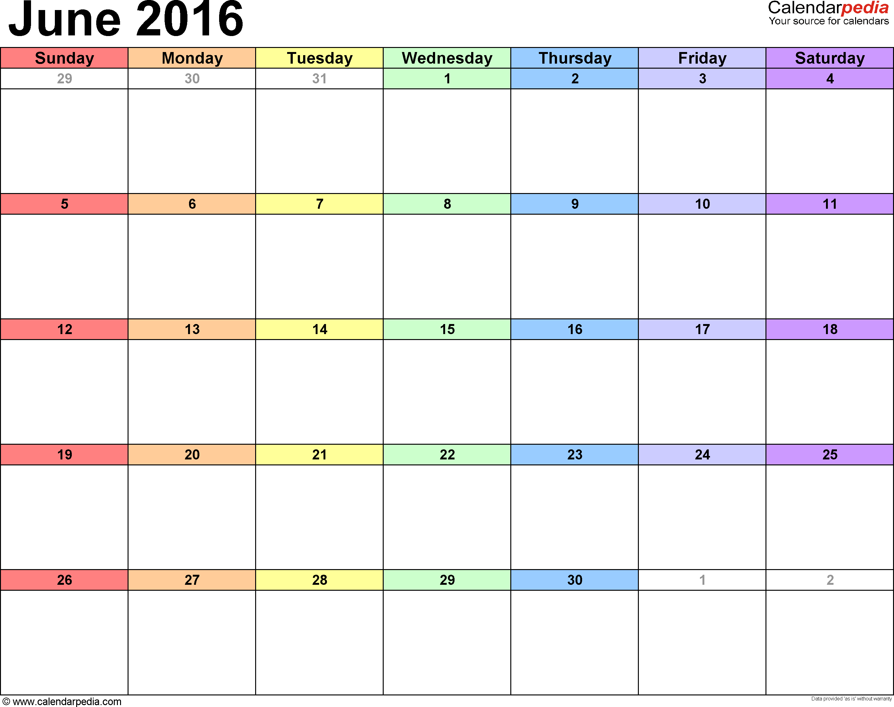 fill in calendars 2015