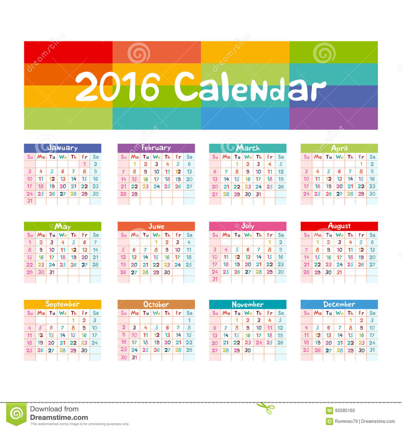 Illustration For Calendar : Kids calendar template Illustration For Calendar : Kids calendar template