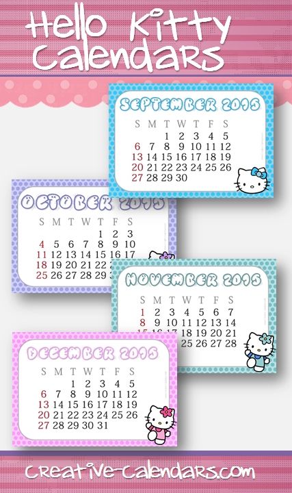 Hello Kitty Monthly Calendar : Printable monthly hello kitty calendar Hello Kitty Monthly Calendar : Printable monthly hello kitty calendar