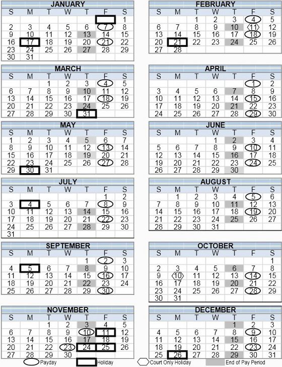 biweekly pay schedule 2015