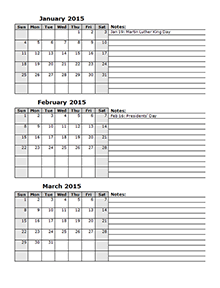 2015 Calendar Templates Download 2015 monthly & yearly templates 