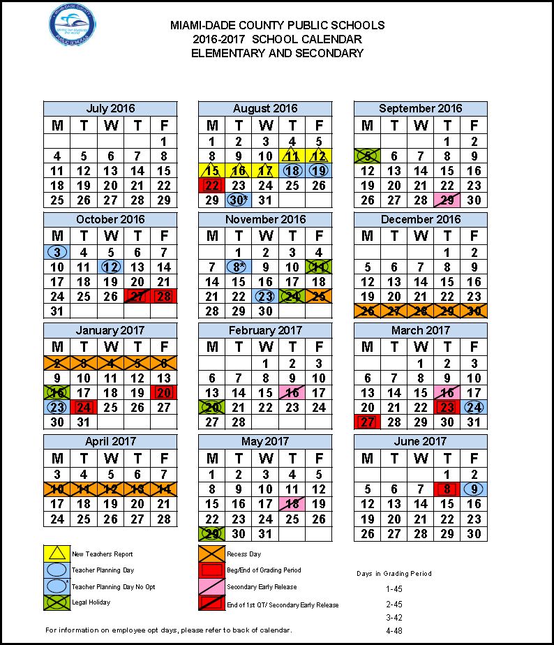 online school calendar