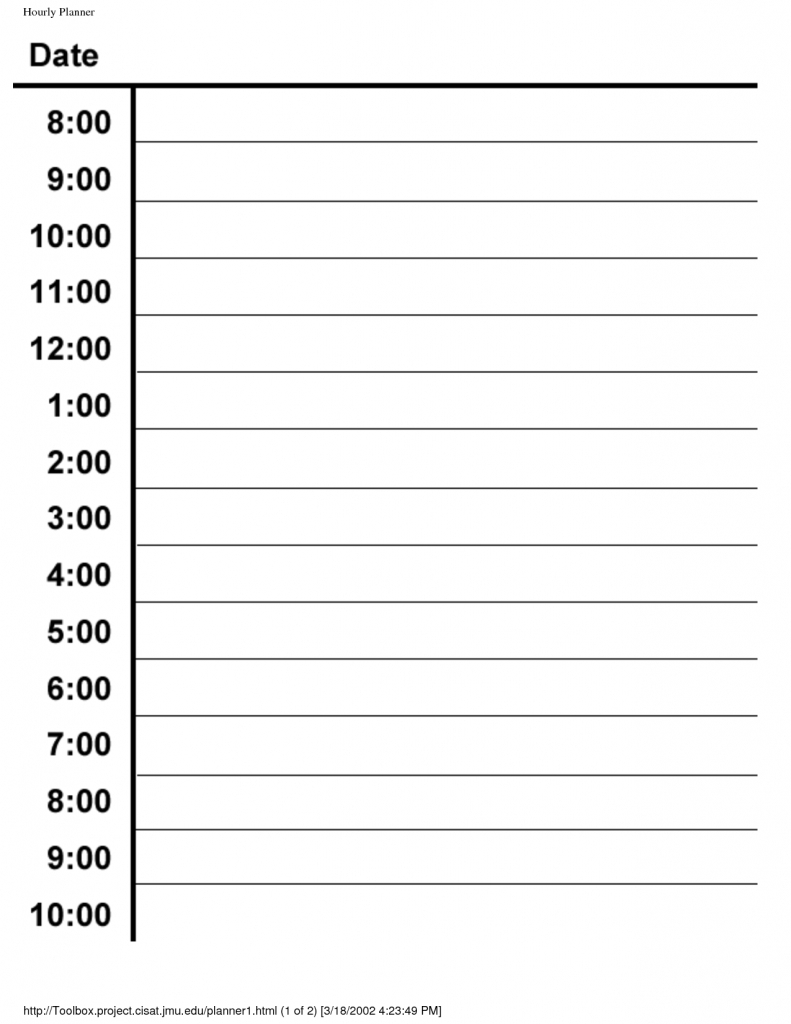 one day calendar template