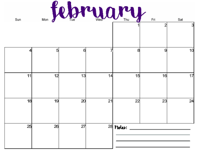 Free 2018 Monthly Calendar Download Blank & Printable Calendar 