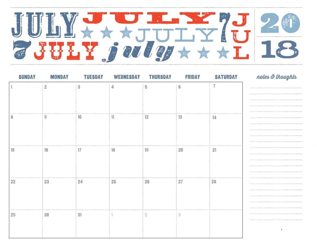 july-2018-colorful-calendar-for-office-desk-calendar-2018-calendar