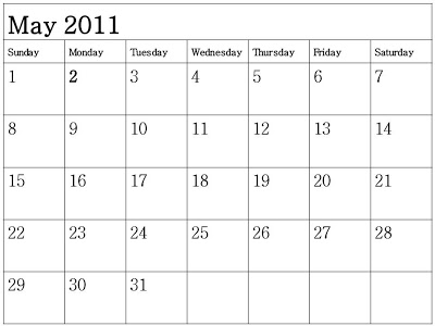 June Blank Calendar Template