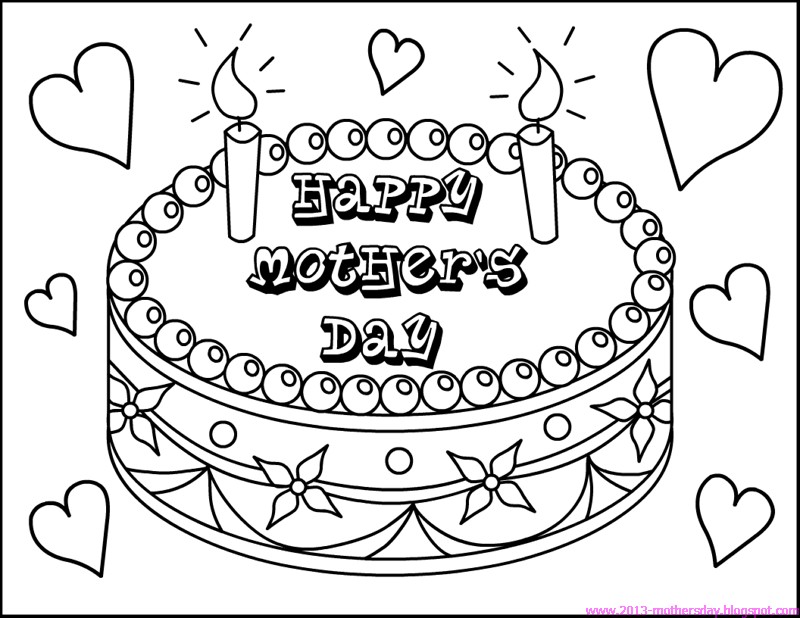 Happy Mother's Day Coloring Pages