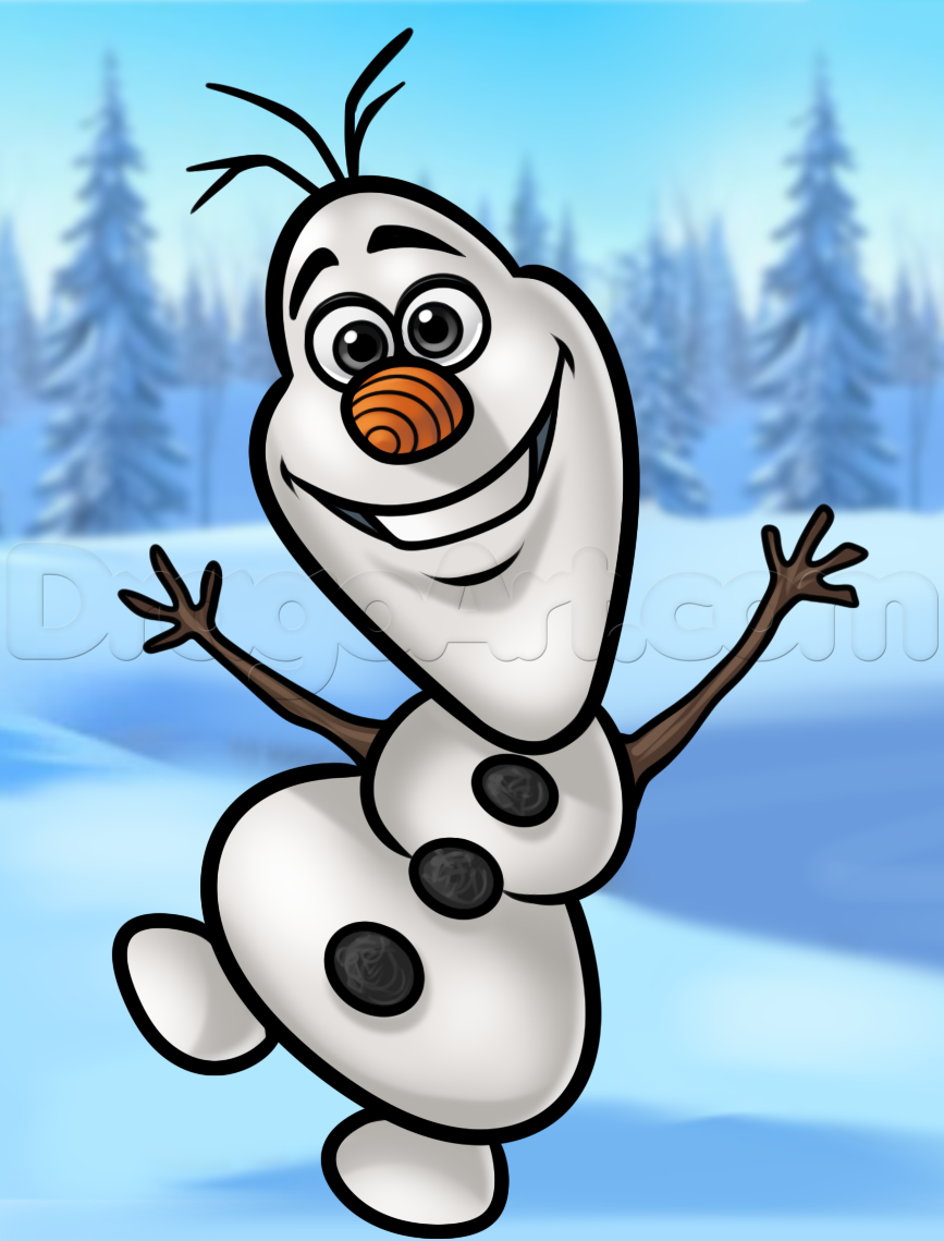 How to Draw Disney Character Olaf Drawing