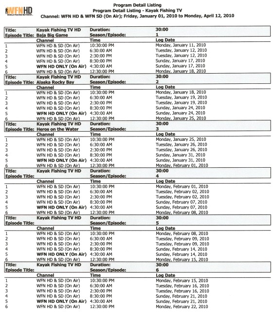 TV Shows Schedule