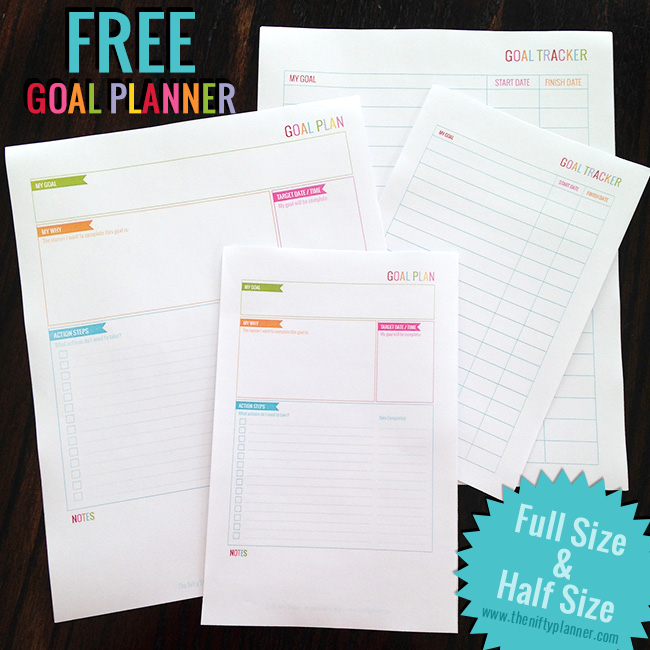 Free Goal Planner Stickers