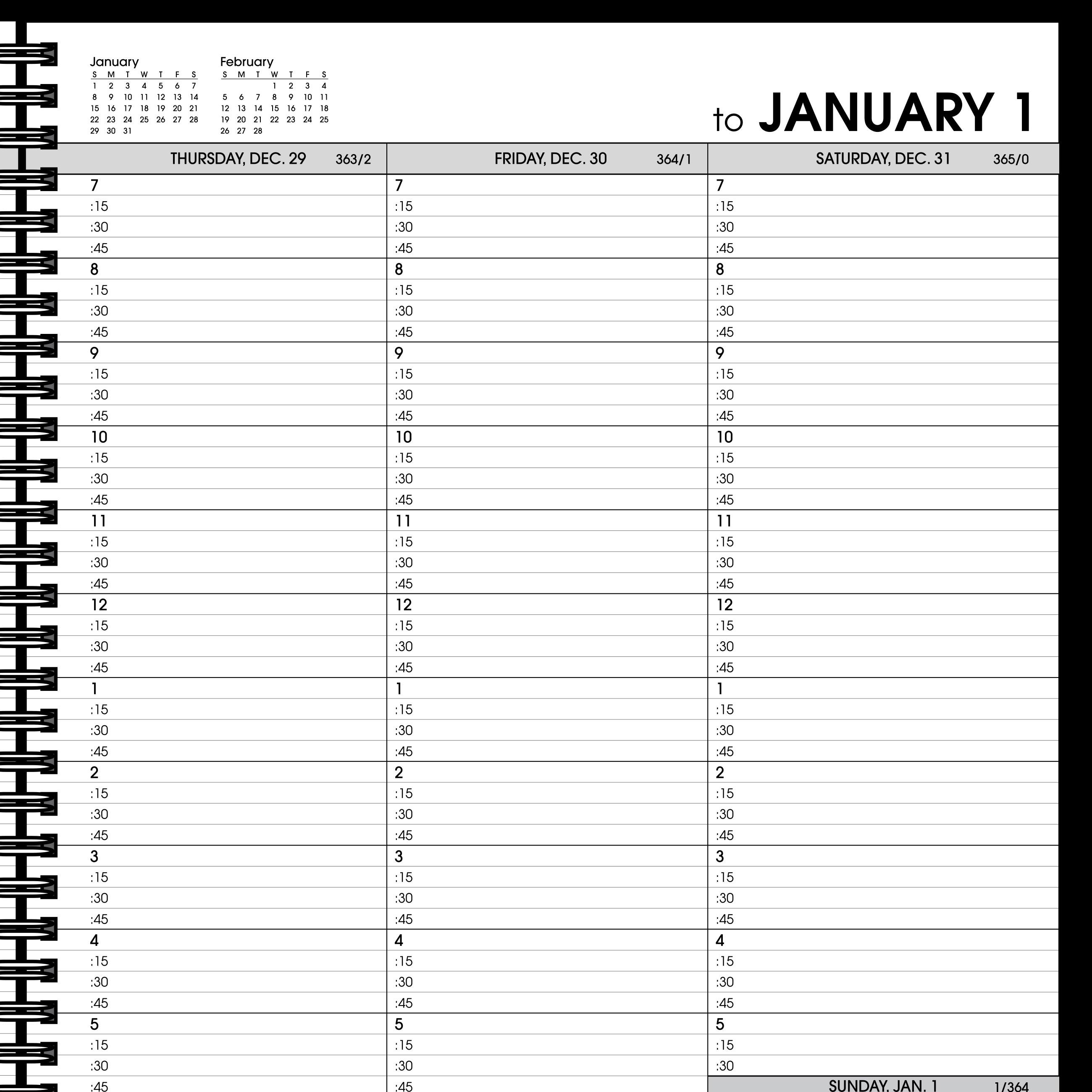 Printable Appointment Calendar Template 2016