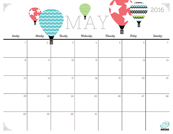 Cute and Crafty 2016 Printable Calendar