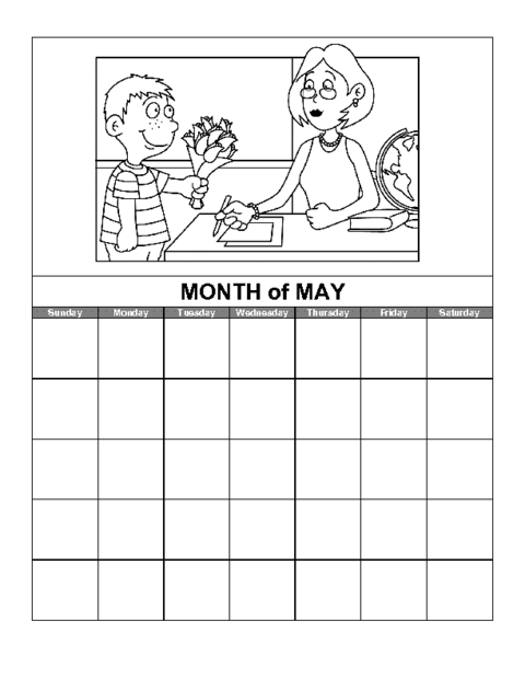 Education World: May Calendar Template