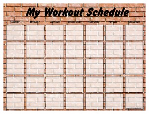 4 Workout Schedule Templates Excel xlts