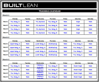 weekly exercise plan template