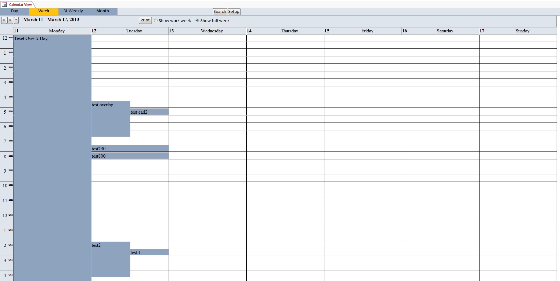 Microsoft Access Calendar Scheduling Database Template Calendar
