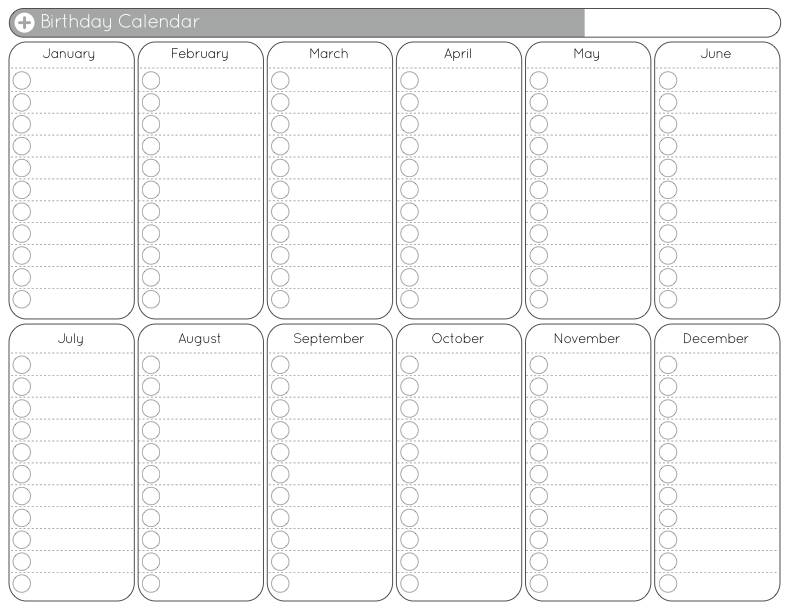 Blank Yearly Calendar Template | printable calendar templates