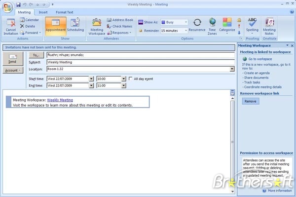 Outlook Invitation Template 7