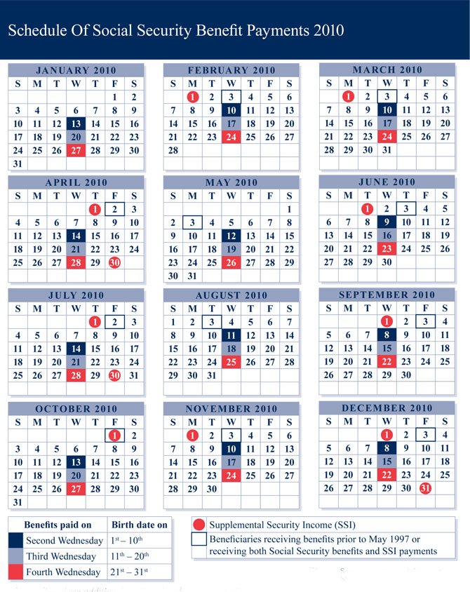 Social Security Calendar Calendar Template 2022