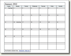 Free Weekly Blank Calendar Template – Printable Blank Yearly Calendars