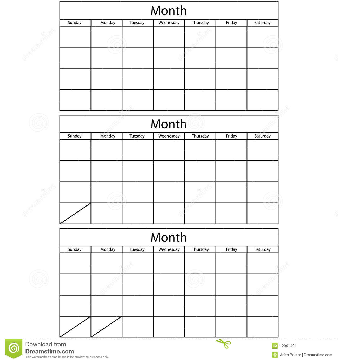 Blank 3 Month Calendar – printable calendar 2017