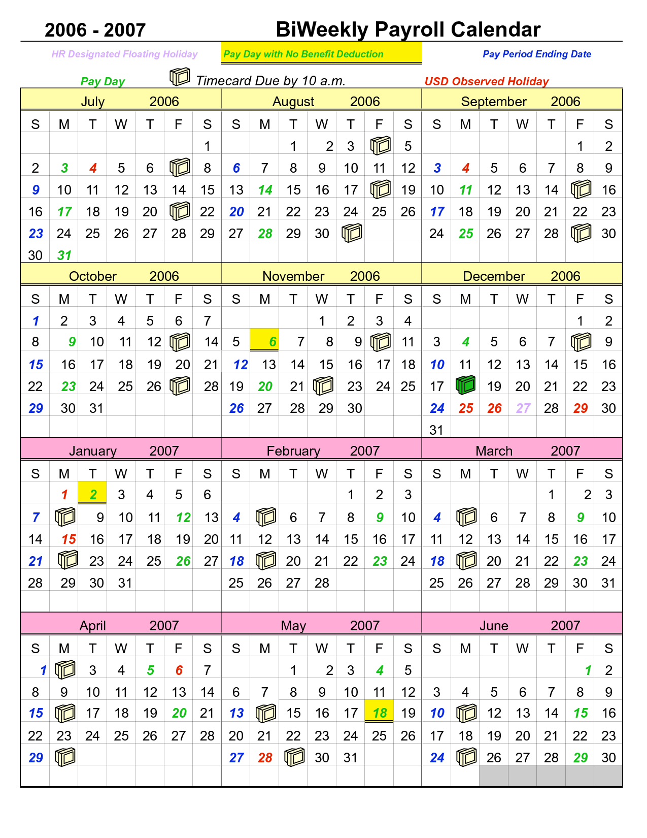 Biweekly Pay Period Calendar 2017 Academic Calendar