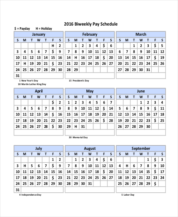 Payroll Calendar Template 10+ Free Excel, PDF Document Downloads 