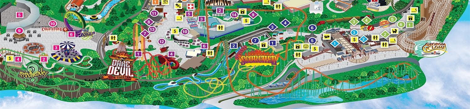 Park Map | Six Flags Over Georgia