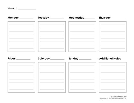 25+ Best Ideas about Weekly Calendar Template on Pinterest 