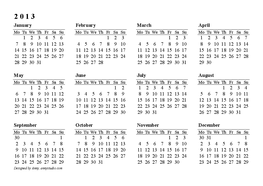 Free Printable Calendars and Planners 2017, 2018, 2019, 2020