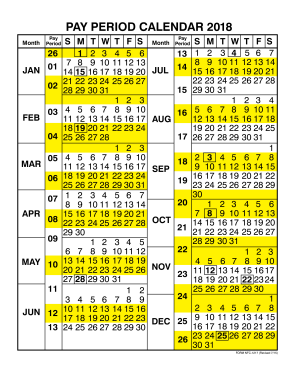 2018 Calendar With Federal Pay Periods | Blank Calendar Design 2017