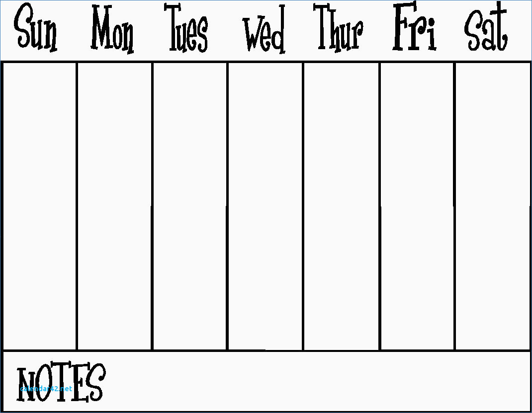 A Weekly Calendar Monday Through Sunday Stock Vector Art & More 