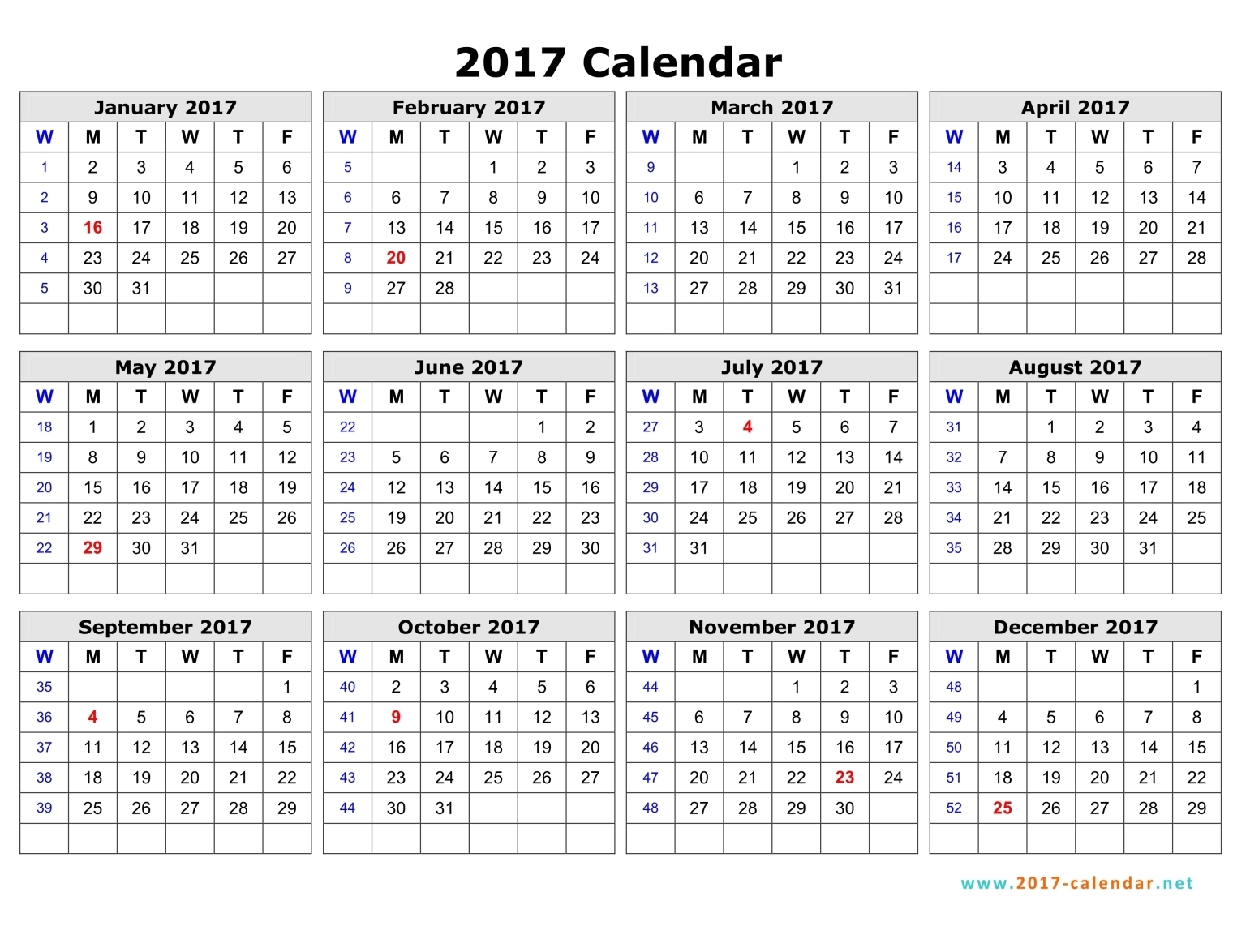 printable 2017 calendar calendar template 2019 week number calendar