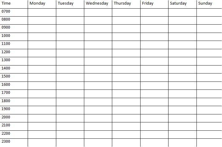 free printable weekly calendar 2015 with time slots Coles 