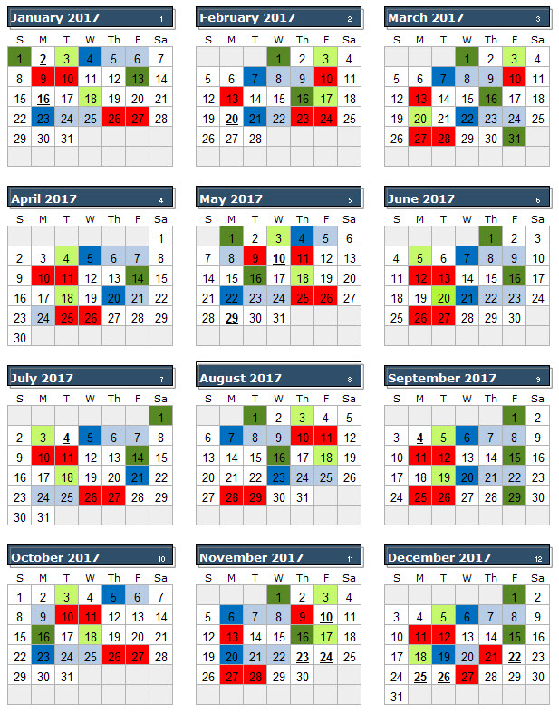 2018 Pay Period Chart