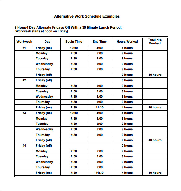 monthly employee schedule template Zlatan.fontanacountryinn.com
