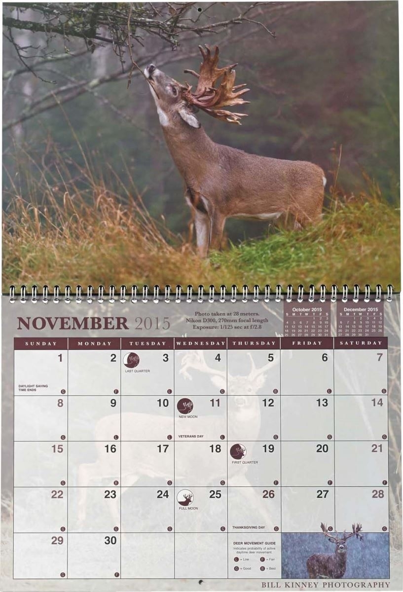 Deer Movement Calendar Calendar Template 2023