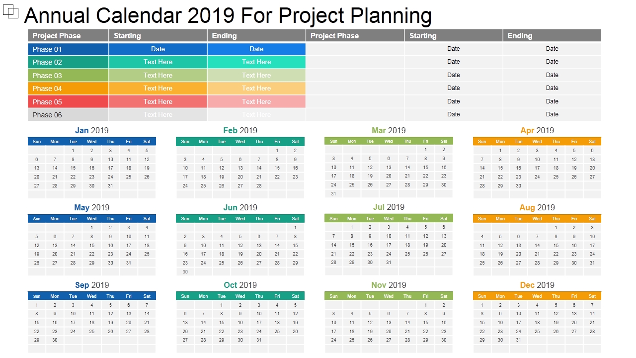 2019 Calendar: 13 Powerpoint Calendar Templates - The