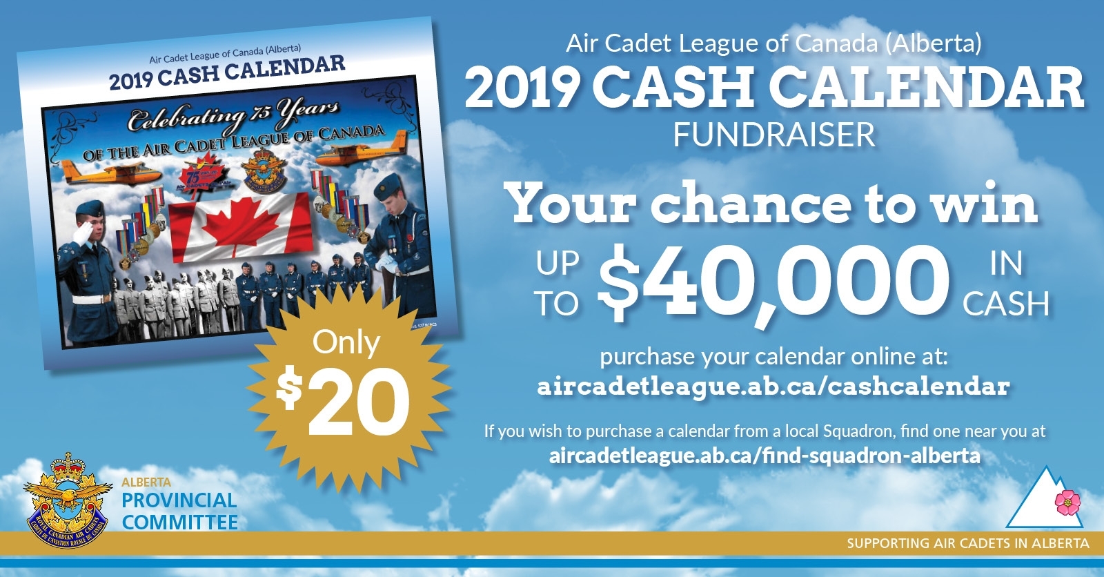 2019 Cash Calendar Fundraiser | Alberta Provincial Committee