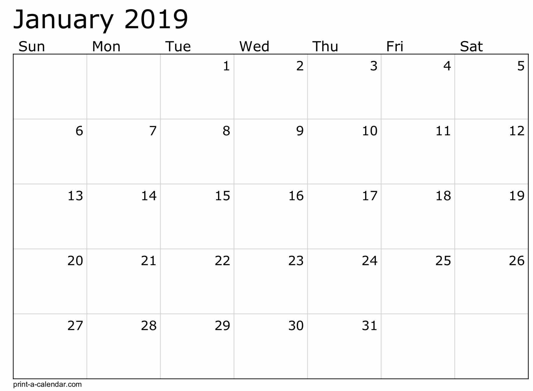 2019 Free Printable Calendar Templates - A Mother&#039;s Random