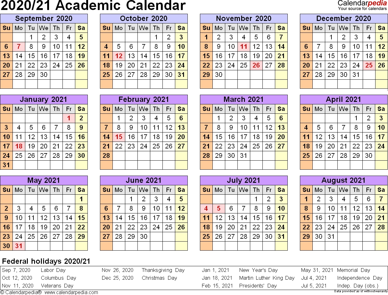 2020 Academic Calendar, #academic #calendar
