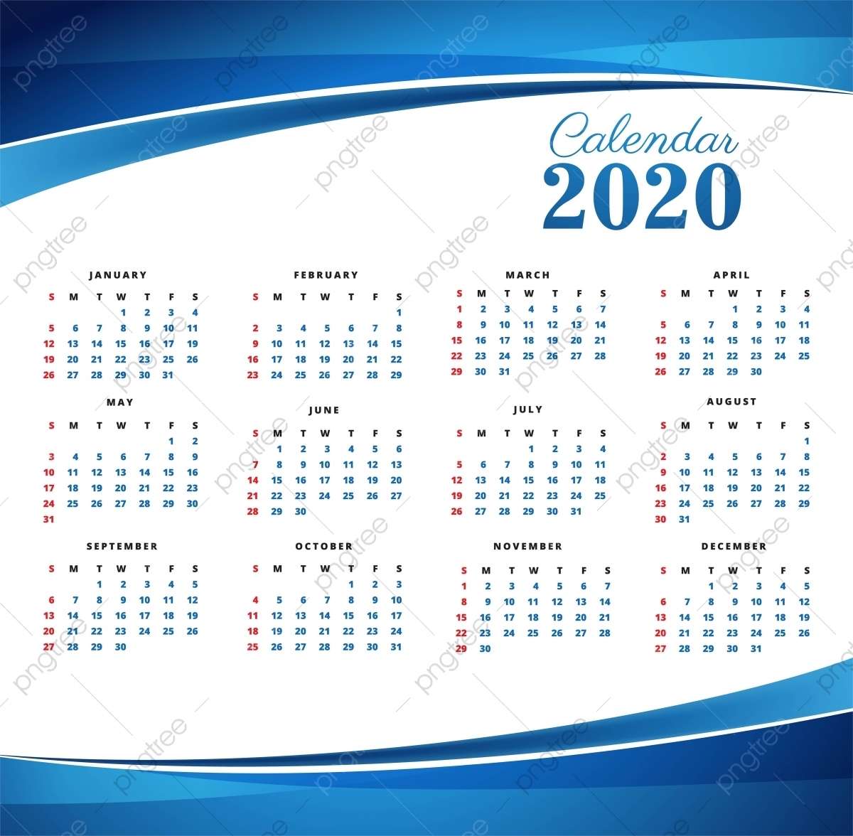 2020 Calendar Png Images | Vector And Psd Files | Free